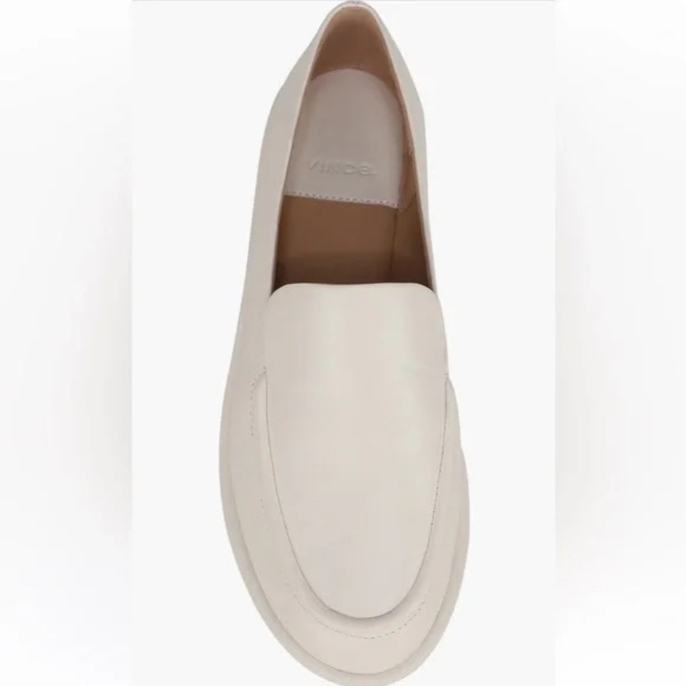 Vince Sloan Leather Loafers - Milk White Leather - Picture 4 of 13